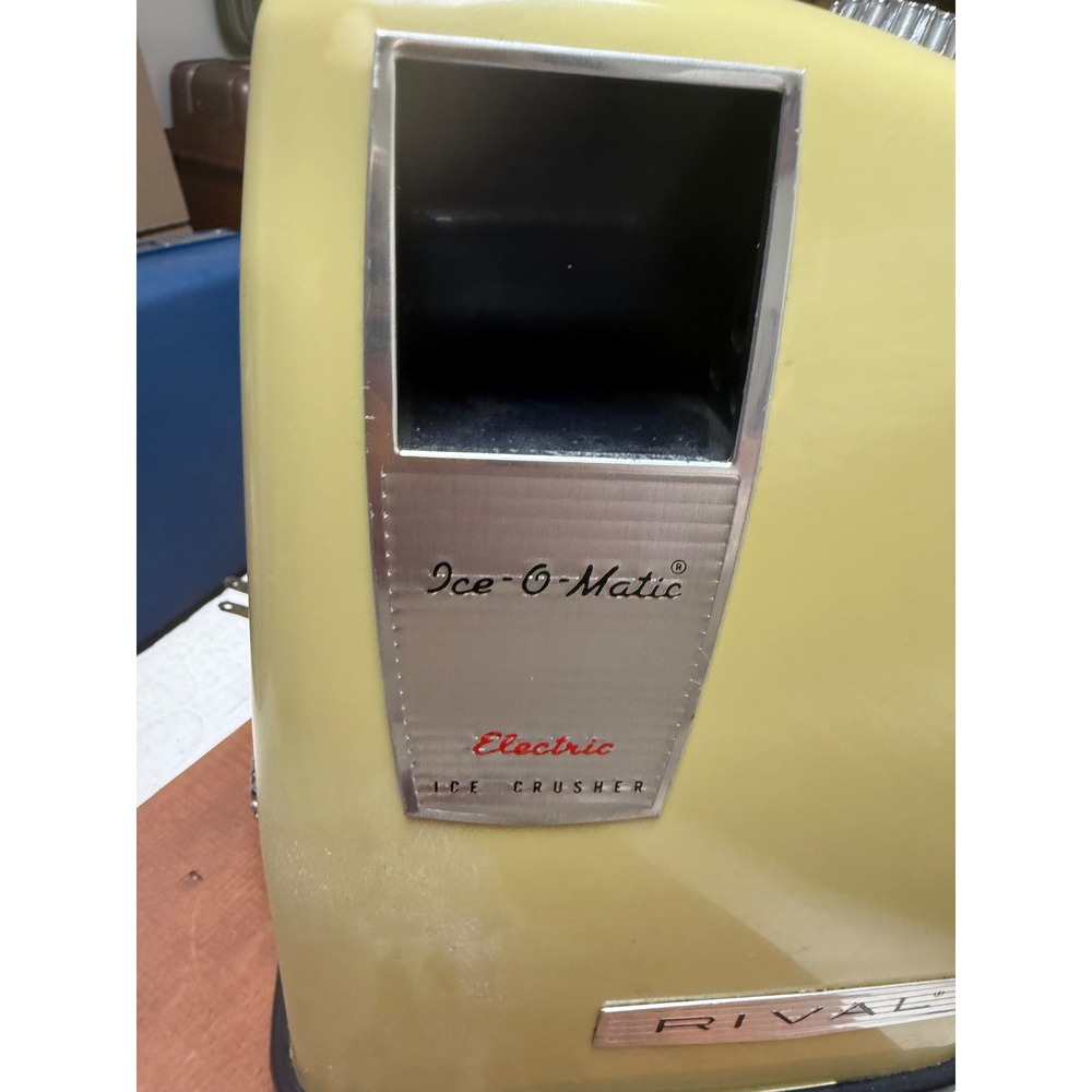 Vintage Rival Ice-O-Matic Electric Ice Crusher Harvest Gold Mid Century Modern - Picture 7 of 7